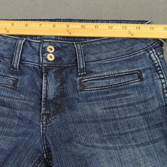 Ariat Jeans Women's 28R Blue Trouser Mid Rise Stretch Outseam Ella Wide Leg - Picture 6 of 13